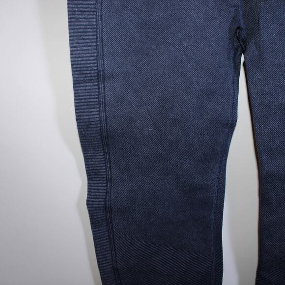 Harmony Balance Blue Ribbed Yoga Leggings Size S - Picture 2 of 4